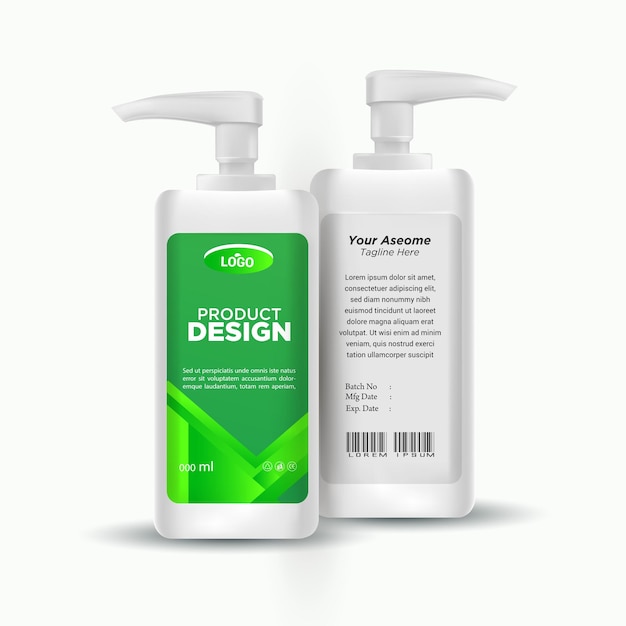 two bottles of a design design design design design design on a white background