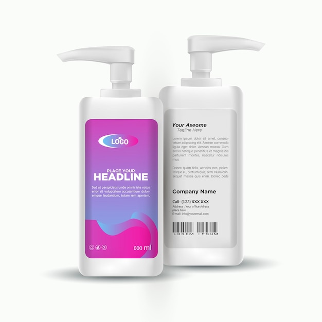 two bottles of shampoo are next to each other