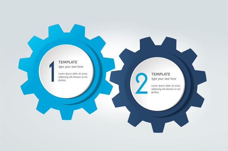 Vector two elements chart scheme diagram infographic template