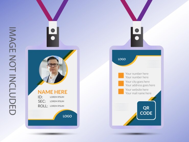 two lanyards with one of them has a picture of a woman on it