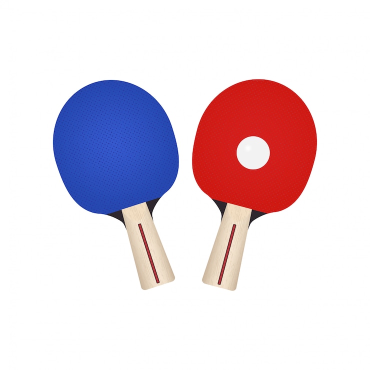Vector two rackets for table tennis.