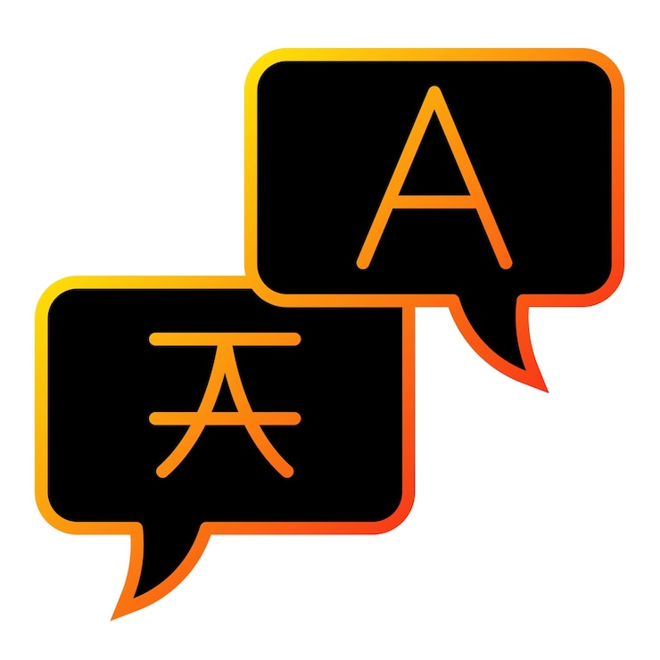 Vector two speech bubbles with a letter a on it