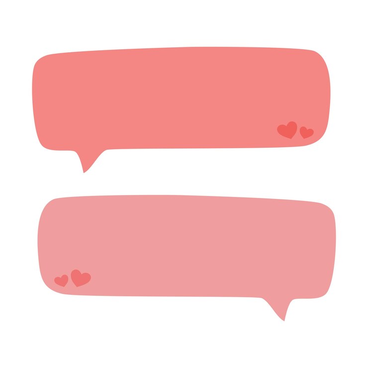 Two Valentine days SMS icon set Vector isolated soft pink background