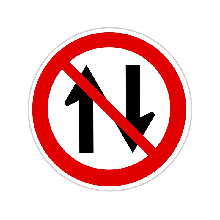 Two way prohibition vector illustration isolated on white background traffic symbols road signs