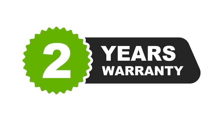 Vector two years warranty label warranty badge