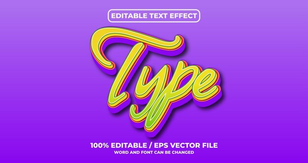 type editable text effect