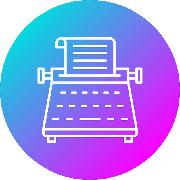typewriter vector icon can be used for library iconset