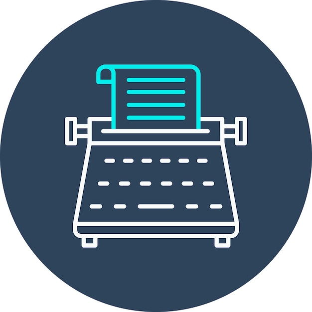 typewriter vector icon can be used for library iconset