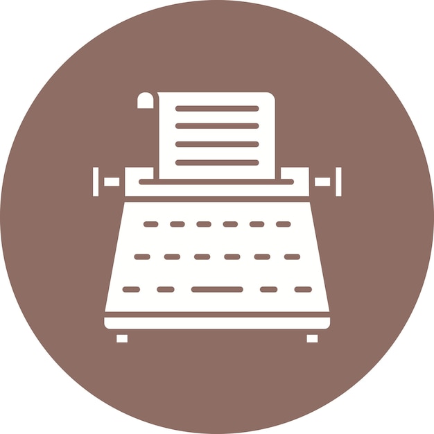 typewriter vector illustration style
