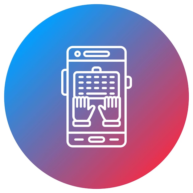 typing icon vector image can be used for mobile app development