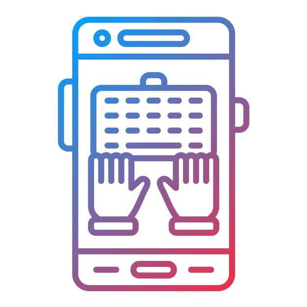 typing icon vector image can be used for mobile app development
