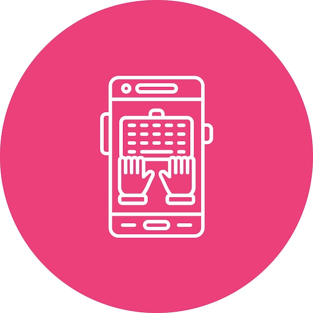typing icon vector image can be used for mobile app development