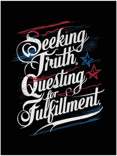 Typography with a unique colorful vector design pattern