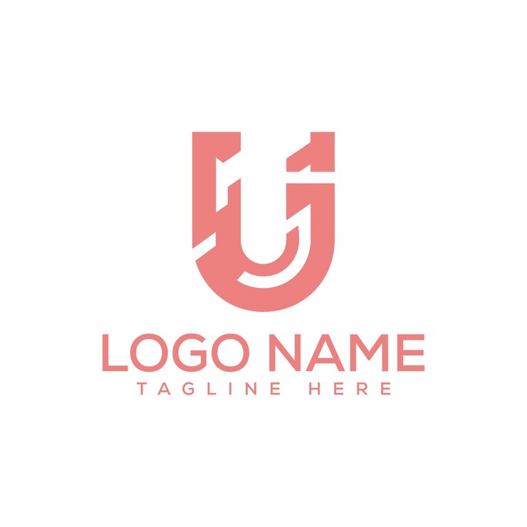 Vector u initial colorful stylish logo design