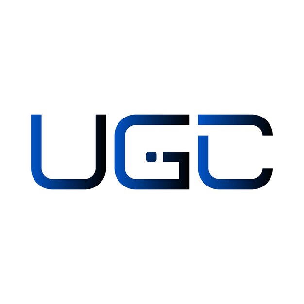 UGC logo abstract typography simple modern minimal vector design