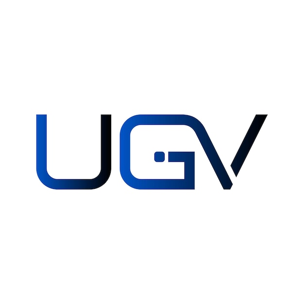 UGV logo abstract typography simple modern minimal vector design