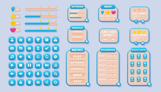 ui design for games and applications interface elements