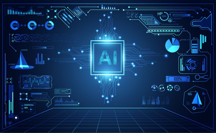 UI teknologi abstrak futuristik