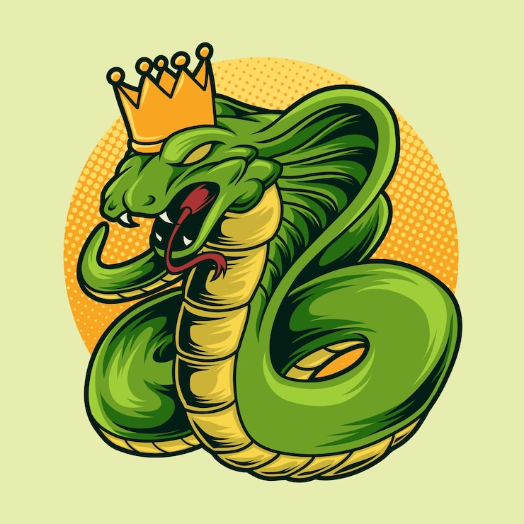 Vector ular king cobra