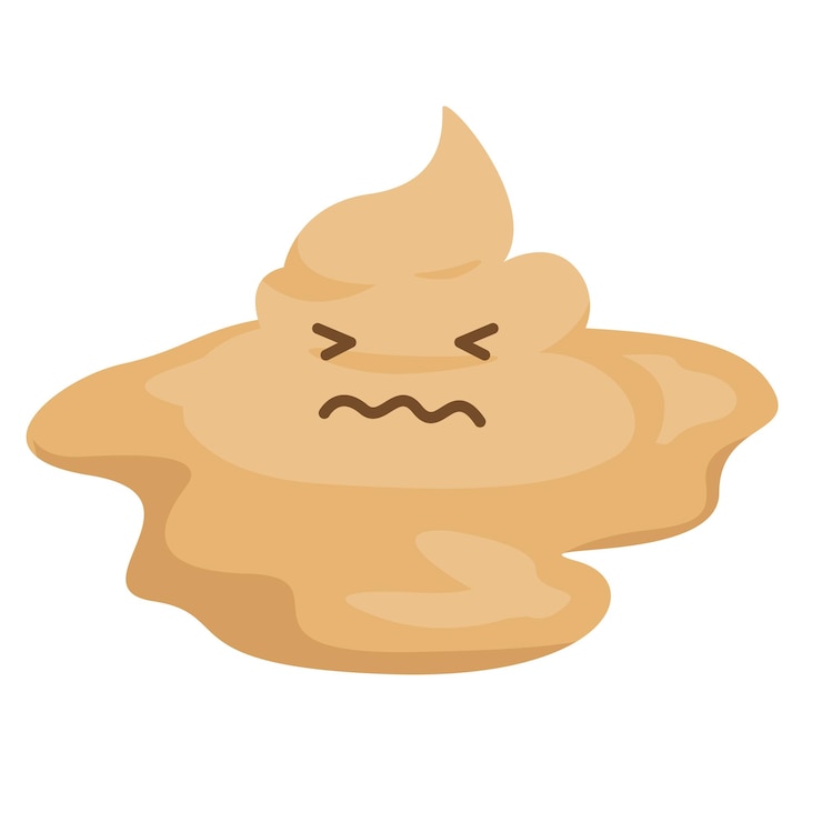Vector unhealthy poop vector design illustration