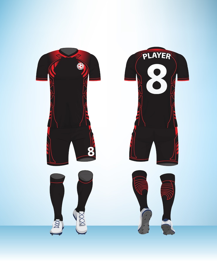 Vector uniform football black vector