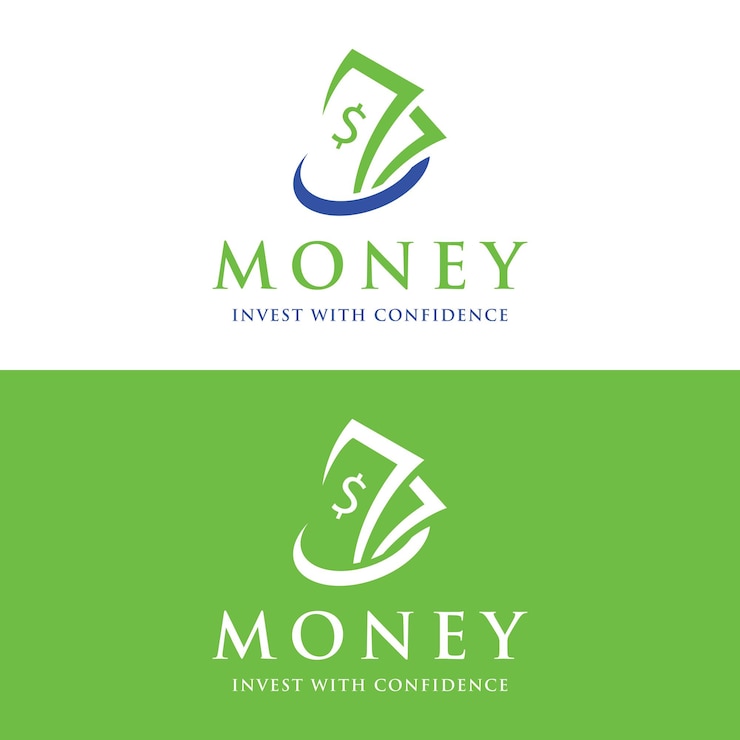 Unique cash and coins abstract logo template designBusiness payment finance logo