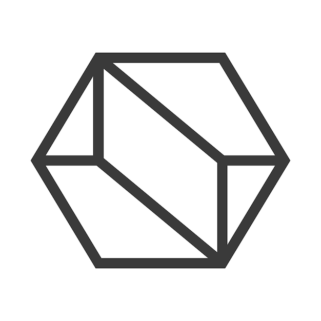 Unique geometric vector design with distinctive