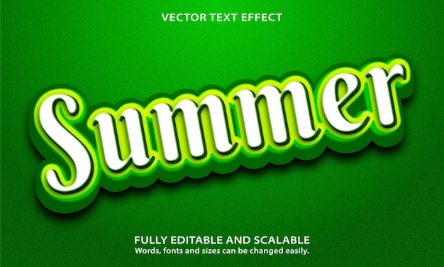 unique summer text effect free vector text effect editable