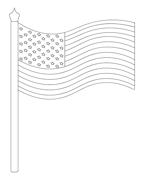 United States of America flag Sketch Fabric with stars The national symbol of the state