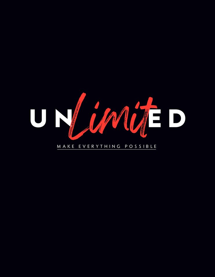 Unlimited red and white simplistic t shirt design