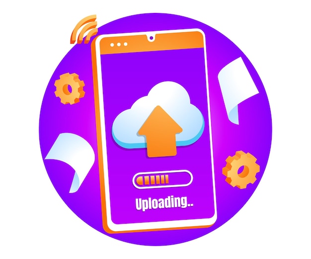 upload data using a mobile smartphone