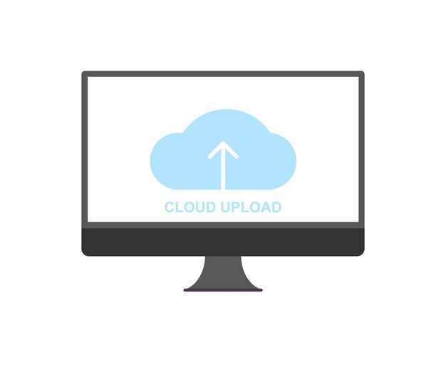 Upload vector icon cloud storage symbol Vector illustration for web site