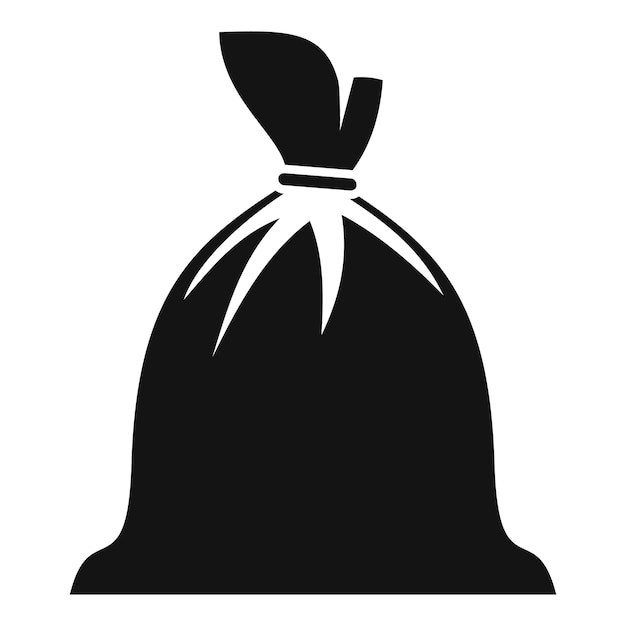Urban bag trash icon simple vector Recycle can