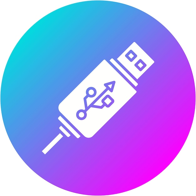 USB Cable vector icon Can be used for Computer and Hardware iconset