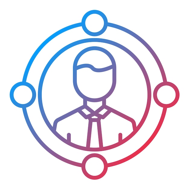 User Centered icon vector image Can be used for Project Management