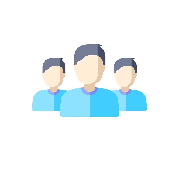 user group icon in flat design