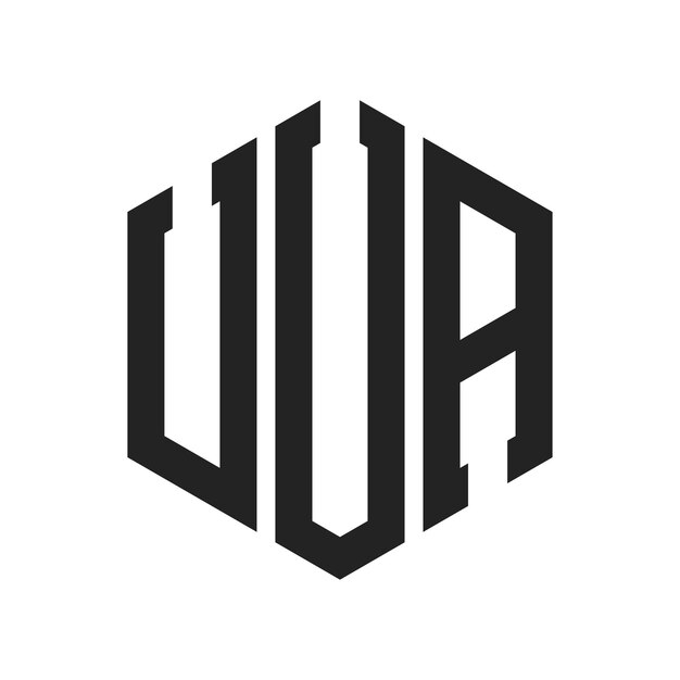 UUA Logo Design Initial Letter UUA Monogram Logo using Hexagon shape