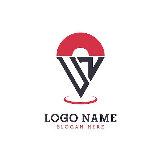 UZ Location Icon Design Modern UZ Pinpoint Logo for Navigation Map Apps and Location Based Businesses