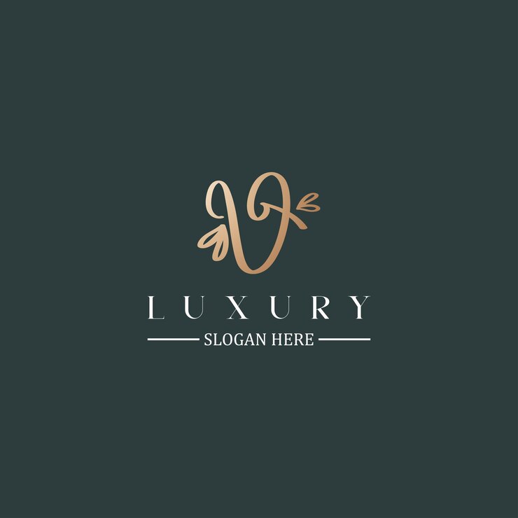 Vector v logo design vector image