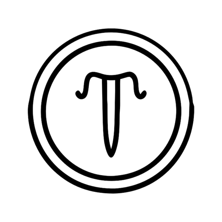 Vector v p ll icon outline