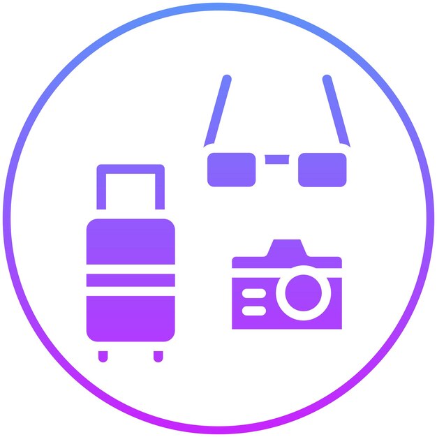 Vacation Style vector icon illustration of Vacation Planning iconset