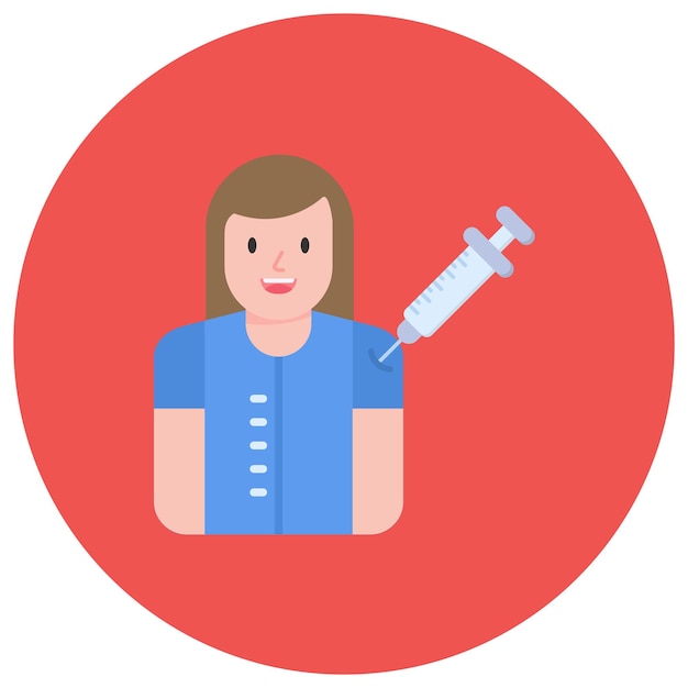 Vaccination Flat Illustration