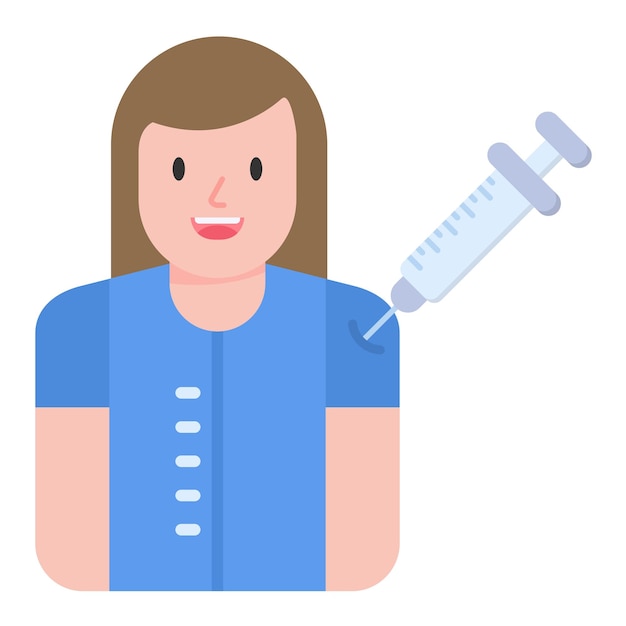 Vaccination Flat Illustration