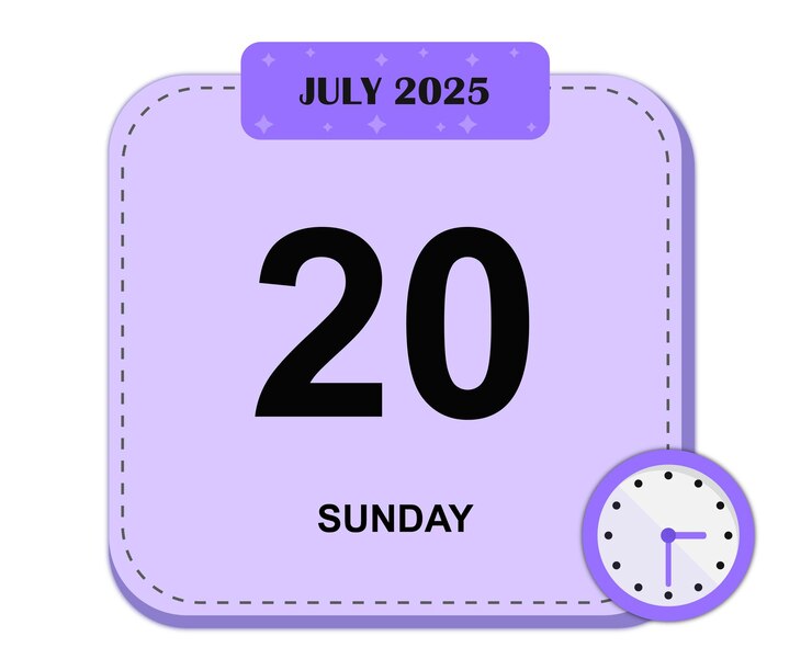 Vector vactor day calendar icon 2025