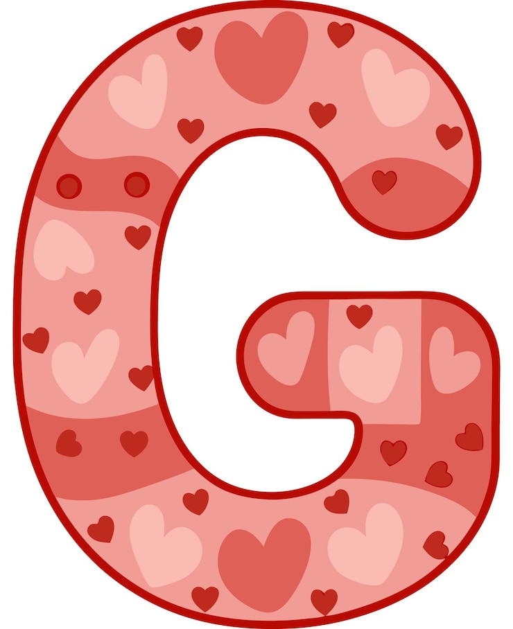 Vector valentines alphabet letter clipart generative ai