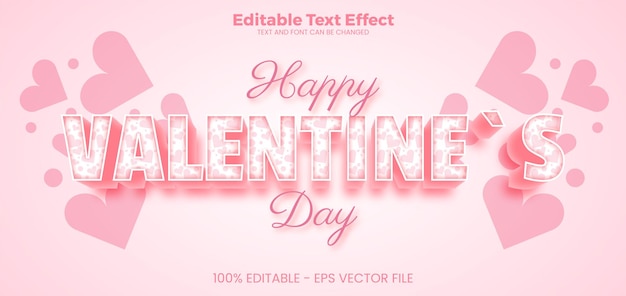 valentines editable text effect 3d text effect template