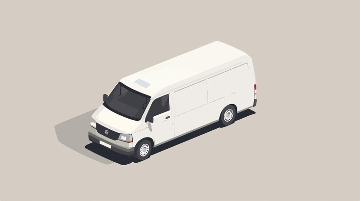 Van Vehicle Isometric Icon Vector Design