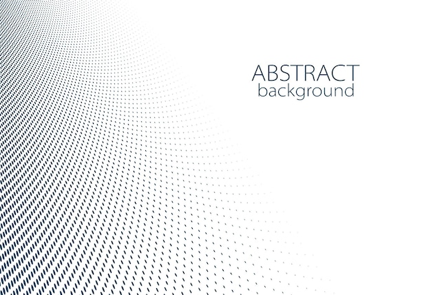 Vanishing dots vector abstract background in black and white minimal style and place for text technology theme halftone points gradient in motion in 3D perspective
