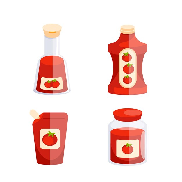 Variety of tomato ketchup packaging is showing different options for consumers making it easy