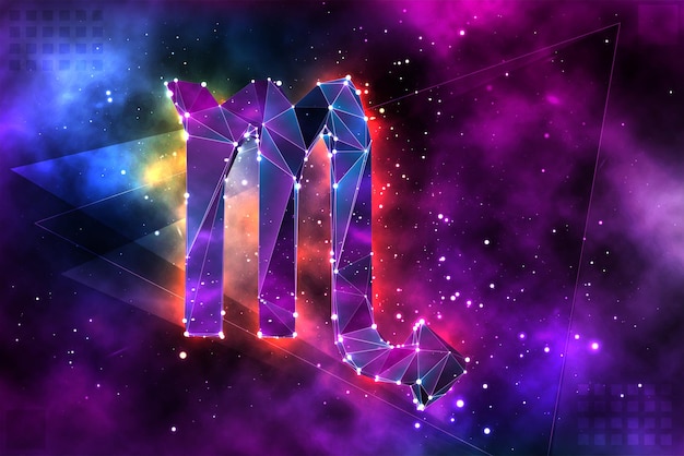 Vector 3d object on space background